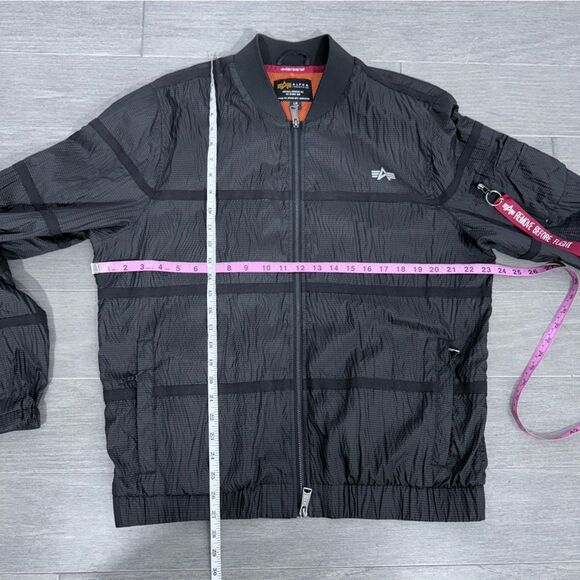 Alpha Industries Parachute Textured Taped Slim Fit Full Zip Utility Jacket L - Picture 16 of 16